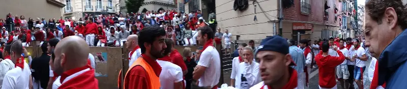 Panorámica del público esperando el encierro (2014).