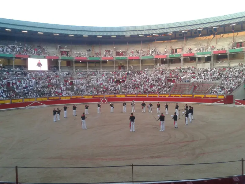 Las vaquillas en la plaza de toros, San Fermín 2016.